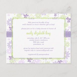 Lilac ~ Garden baby shower Invitation