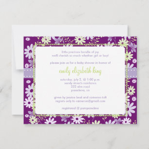 Lilac ~ Garden baby shower Invitation