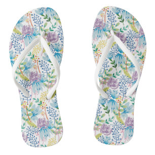 Lilac Garden Flip Flops