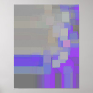"Lilac" Geometric Art Poster