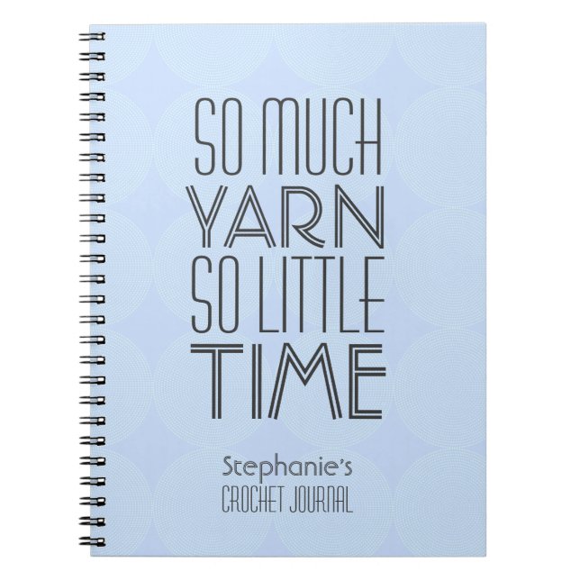 Lilac Geometric Pattern Custom Crochet Journal (Front)