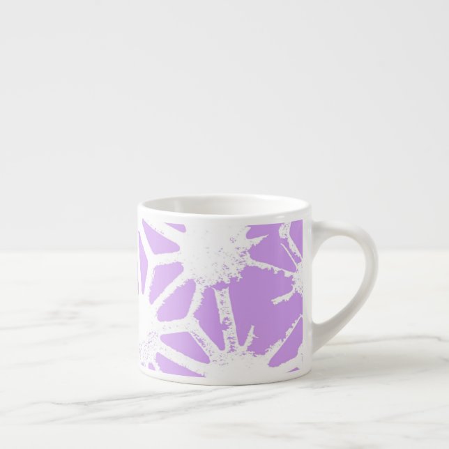 Lilac geometric pattern espresso cup (Right)