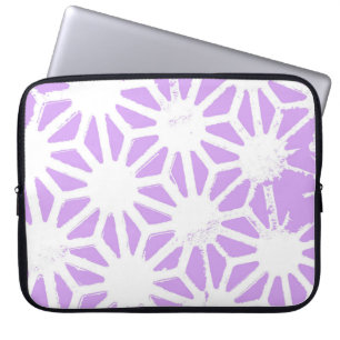 Lilac geometric pattern laptop sleeve
