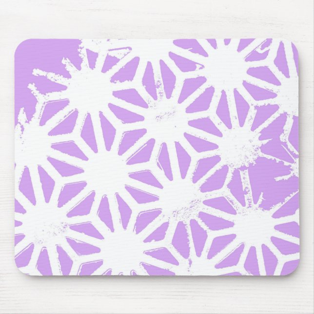 Lilac geometric pattern mouse mat (Front)