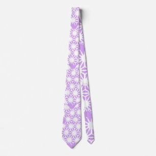 Lilac geometric pattern tie