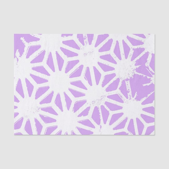 Lilac geometric pattern tissue paper (Front)