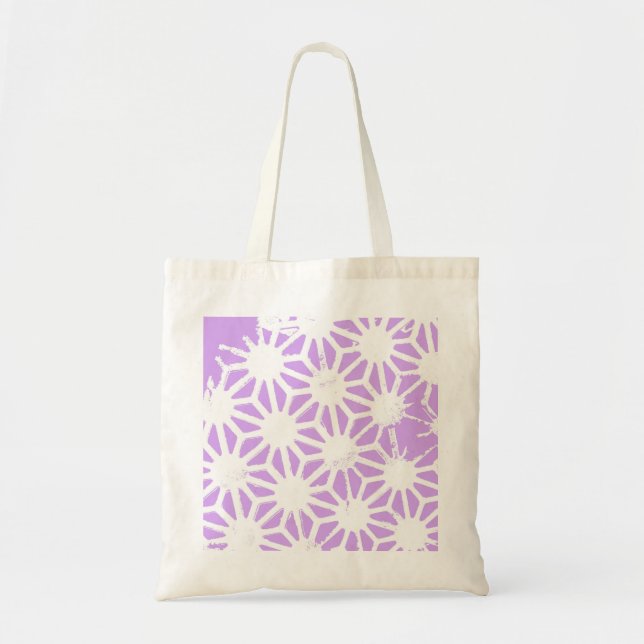 Lilac geometric pattern tote bag (Front)