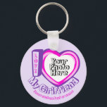 Lilac Gift I love My Girlfriend Birthday Key Ring<br><div class="desc">Lilac Gift I love My Girlfriend Birthday</div>