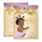 Lilac Gold Ballerina Princess Baby Shower Ethnic