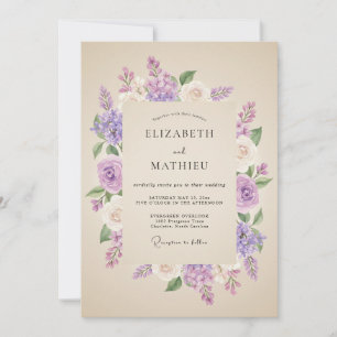 Lilac Graceful Spring Wedding Invitation