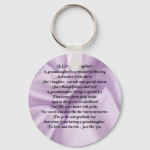 lilac   Granddaughter Poem Key Ring