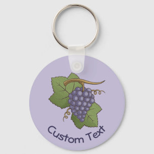 Lilac Grapes Keychain