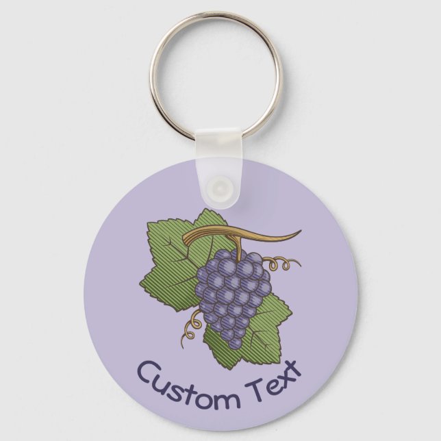 Lilac Grapes Keychain (Front)