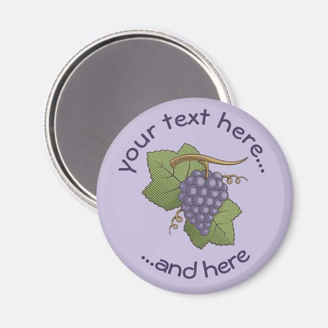 Lilac Grapes Magnet (Front/Back)