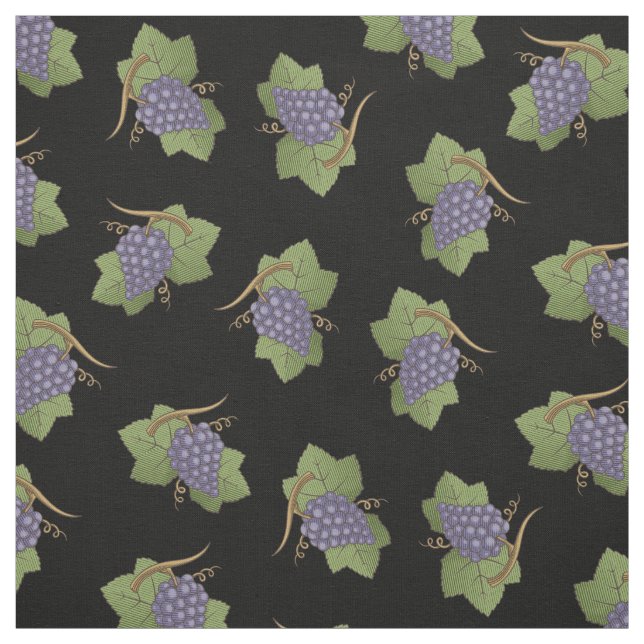 Lilac Grapes Pattern Fabric (Swatch)