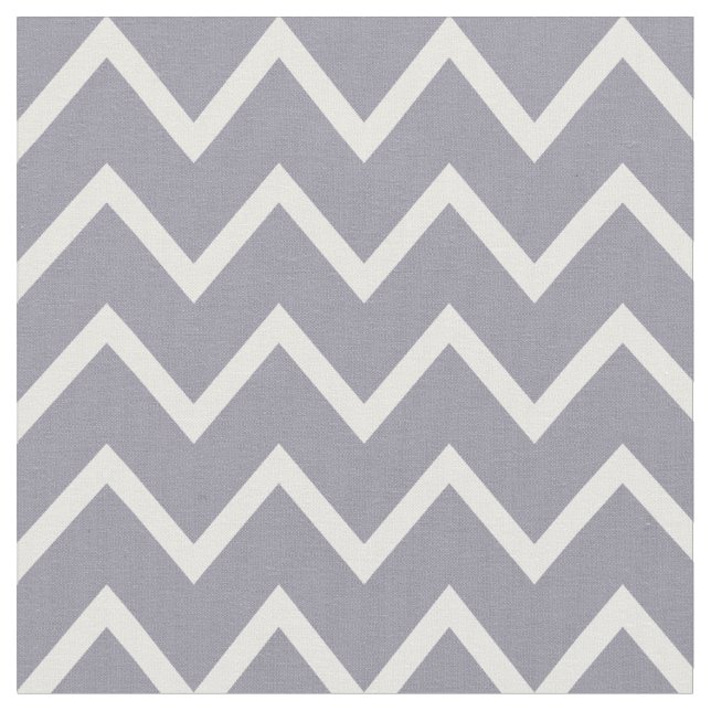 Lilac Grey & White Chevron Fabric (Close Up)