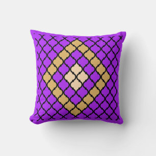 Lilac Honeycomb Reversible Throw Pillow