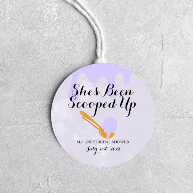 Lilac Ice Cream Bridal Shower MultiUse Sticker (Creator Uploaded)