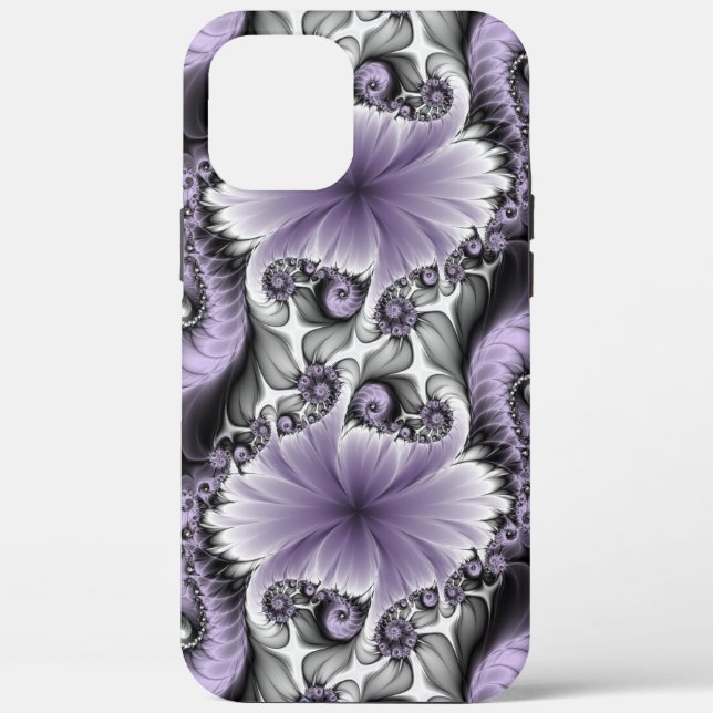Lilac Illusion Abstract Floral Fractal Art Fantasy Case-Mate iPhone Case (Back)