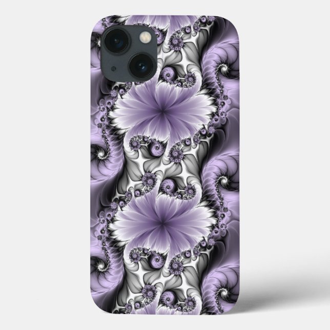 Lilac Illusion Abstract Floral Fractal Art Fantasy Case-Mate iPhone Case (Back)