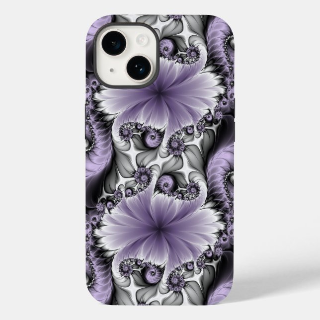 Lilac Illusion Abstract Floral Fractal Art Fantasy Case-Mate iPhone Case (Back)
