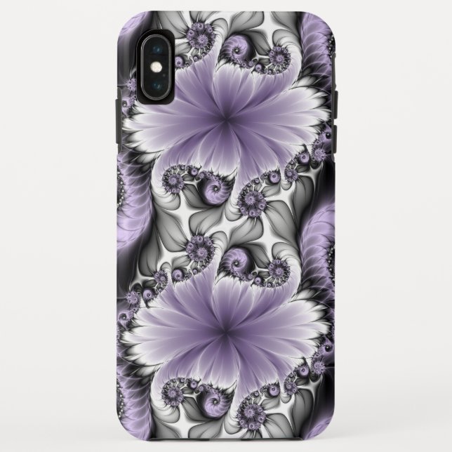 Lilac Illusion Abstract Floral Fractal Art Fantasy Case-Mate iPhone Case (Back)
