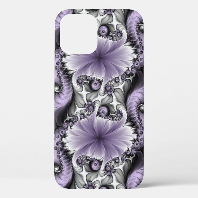 Lilac Illusion Abstract Floral Fractal Art Fantasy Case-Mate iPhone Case (Back)