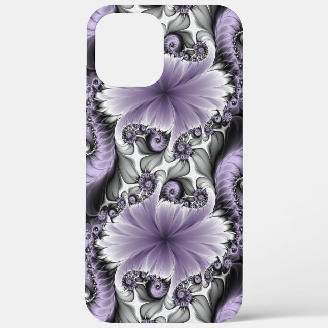 Lilac Illusion Abstract Floral Fractal Art Fantasy Case-Mate iPhone Case (Back)