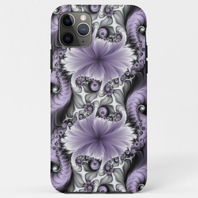 Lilac Illusion Abstract Floral Fractal Art Fantasy Case-Mate iPhone Case (Back)