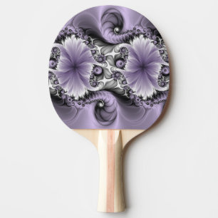 Lilac Illusion Abstract Floral Fractal Art Fantasy Ping Pong Paddle