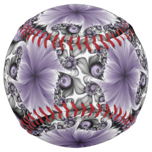 Lilac Illusion Abstract Floral Fractal Art Fantasy Softball