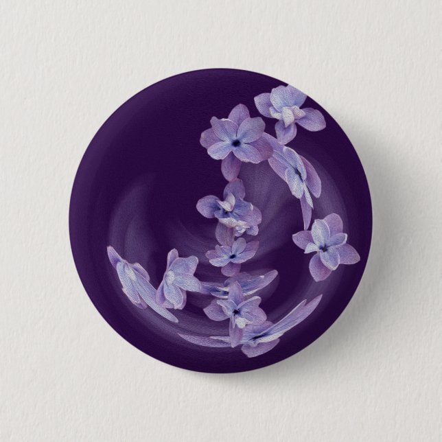 Lilac in circle 6 cm round badge (Front)