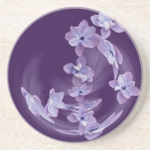 Lilac in circle coaster