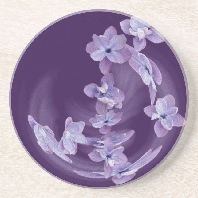 Lilac in circle coaster (Front)