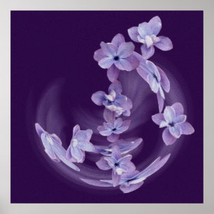 Lilac in circle poster
