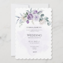 Lilac Infusion Floral Wedding Invitation