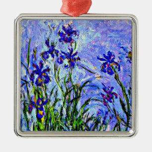 Lilac Irises by Claude Monet, Metal Tree Decoration