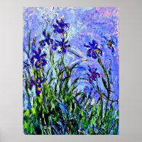 Lilac Irises fine art by Claude Monet,