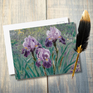 Lilac Irises, Iris Mauves, Claude Monet Postcard
