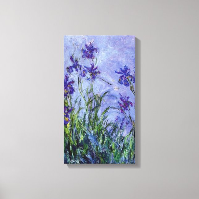 Lilac Irises Monet Fine Art Canvas Print (Front)