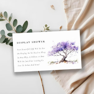 Lilac Jacaranda Tree Display Shower Baby Shower Enclosure Card