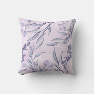Lilac Lavender Floral Cushion
