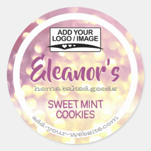 Lilac Lavender Logo Cake Product Packaging Label