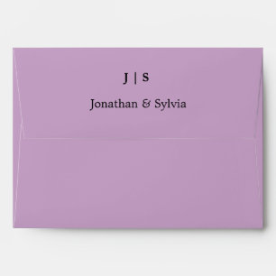 Lilac Lavender Purple Monograms Name Weddings Envelope