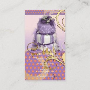 Lilac/lavender Wedding Cake/Bakery/pâtisserie Business Card