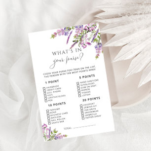  Lilac Lavender What's in Your Purse Game