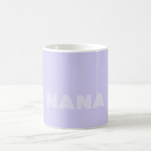 Lilac Lavender & White Fun Font Name Custom 016 Coffee Mug