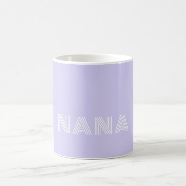 Lilac Lavender & White Fun Font Name Custom 016 Coffee Mug (Center)