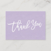 Lilac Leather hand written Thank you customer