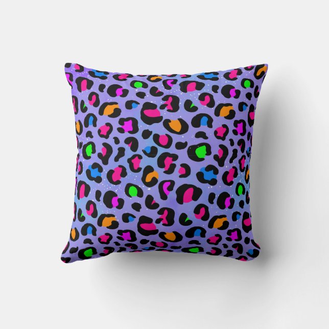 Lilac Leopard Cushion (Back)